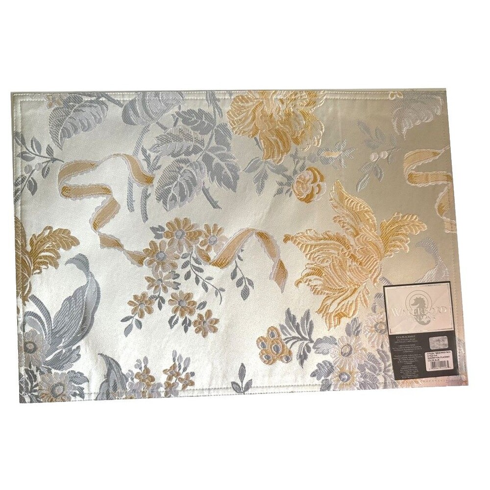 Waterford Eva Set of 3 Placemats Christmas Thanksgiving Luxury Blue 13x19"